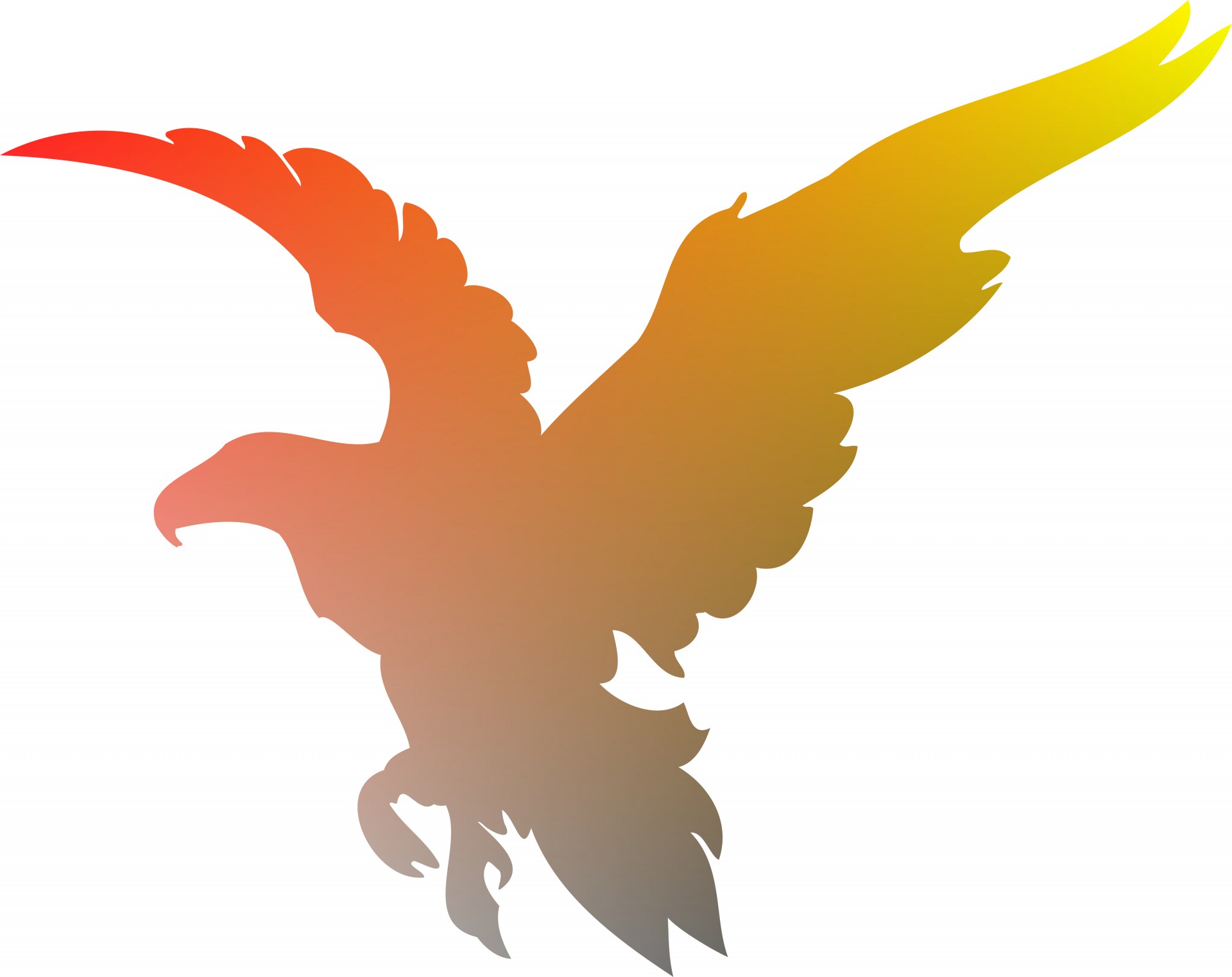 1920x1523 Drawing, Silhouette, Eagle, Gradient, Colors