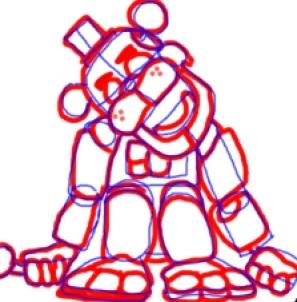 297x302 Draw Golden Freddy, Five Nights