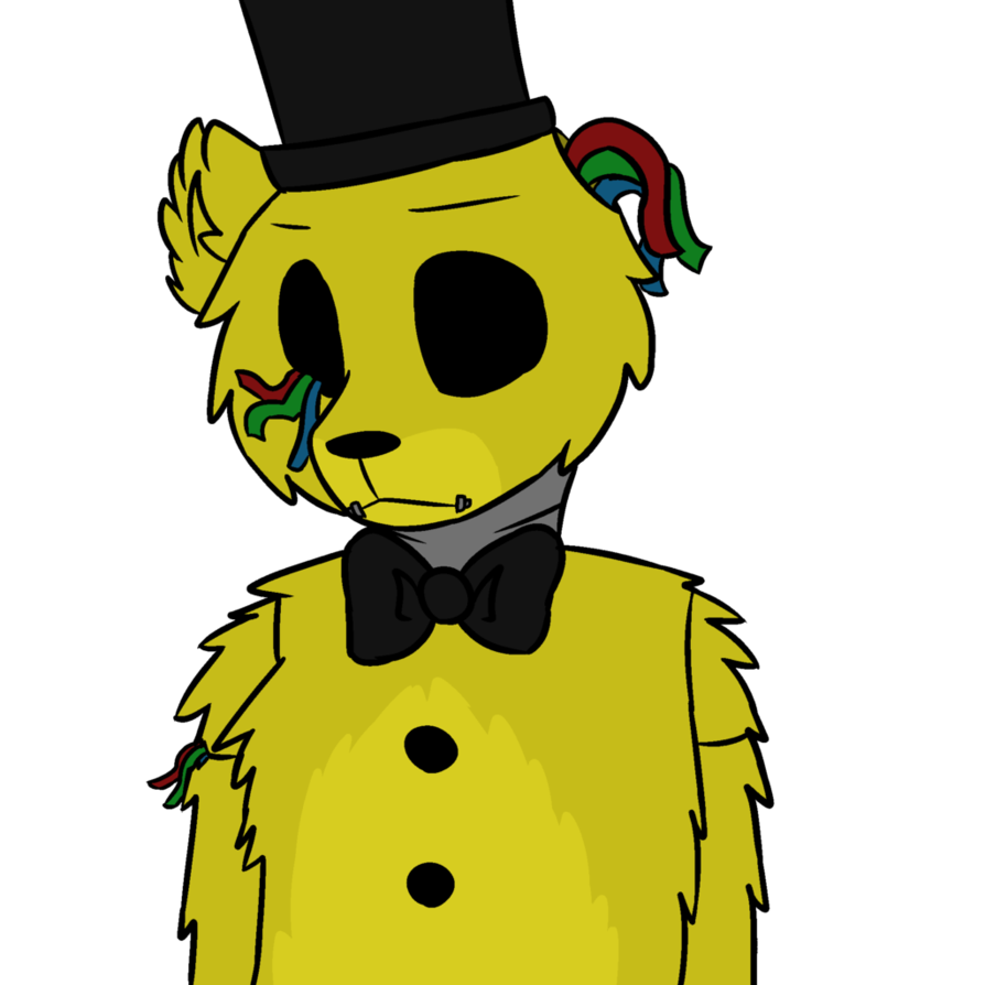 894x894 Fnaf Golden Freddy Drawing