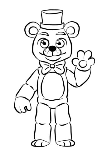 343x480 Freddy Fazbear Coloring