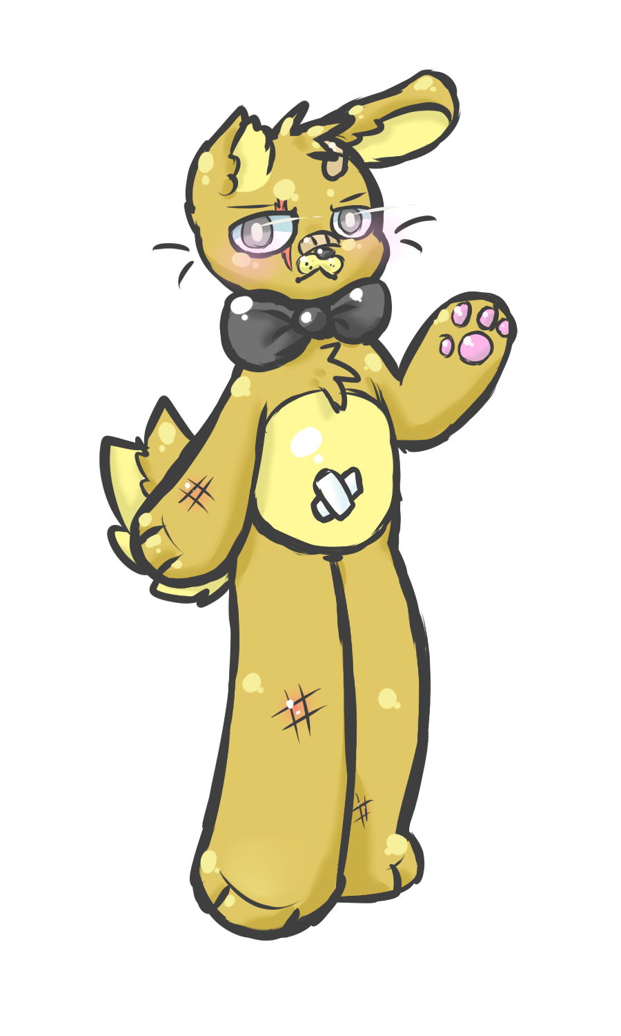 900x1500 Collection Of Free Springtrap Drawing Golden Freddy Download On Ui Ex