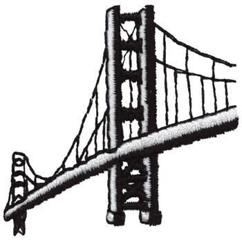 350x350 Golden Gate Bridge Embroidery Designs, Machine Embroidery Designs