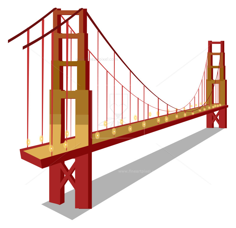 Golden Gate Bridge Drawing | Free download on ClipArtMag
