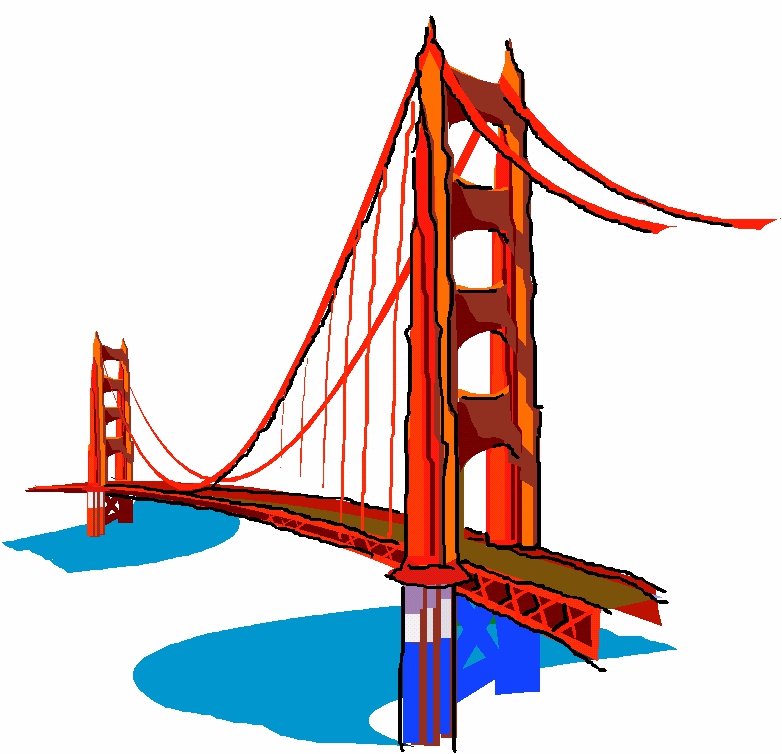 782x754 Golden Bridge Clipart