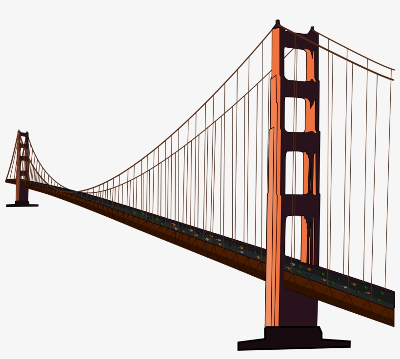 820x737 Simple Golden Gate Bridge Clipart