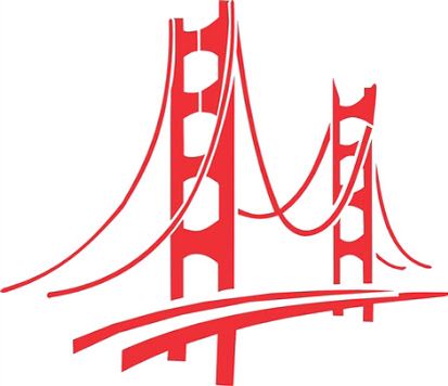 413x356 Simple Golden Gate Bridge Clipart Clip Art Images