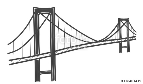 Golden Gate Bridge Line Drawing | Free download on ClipArtMag