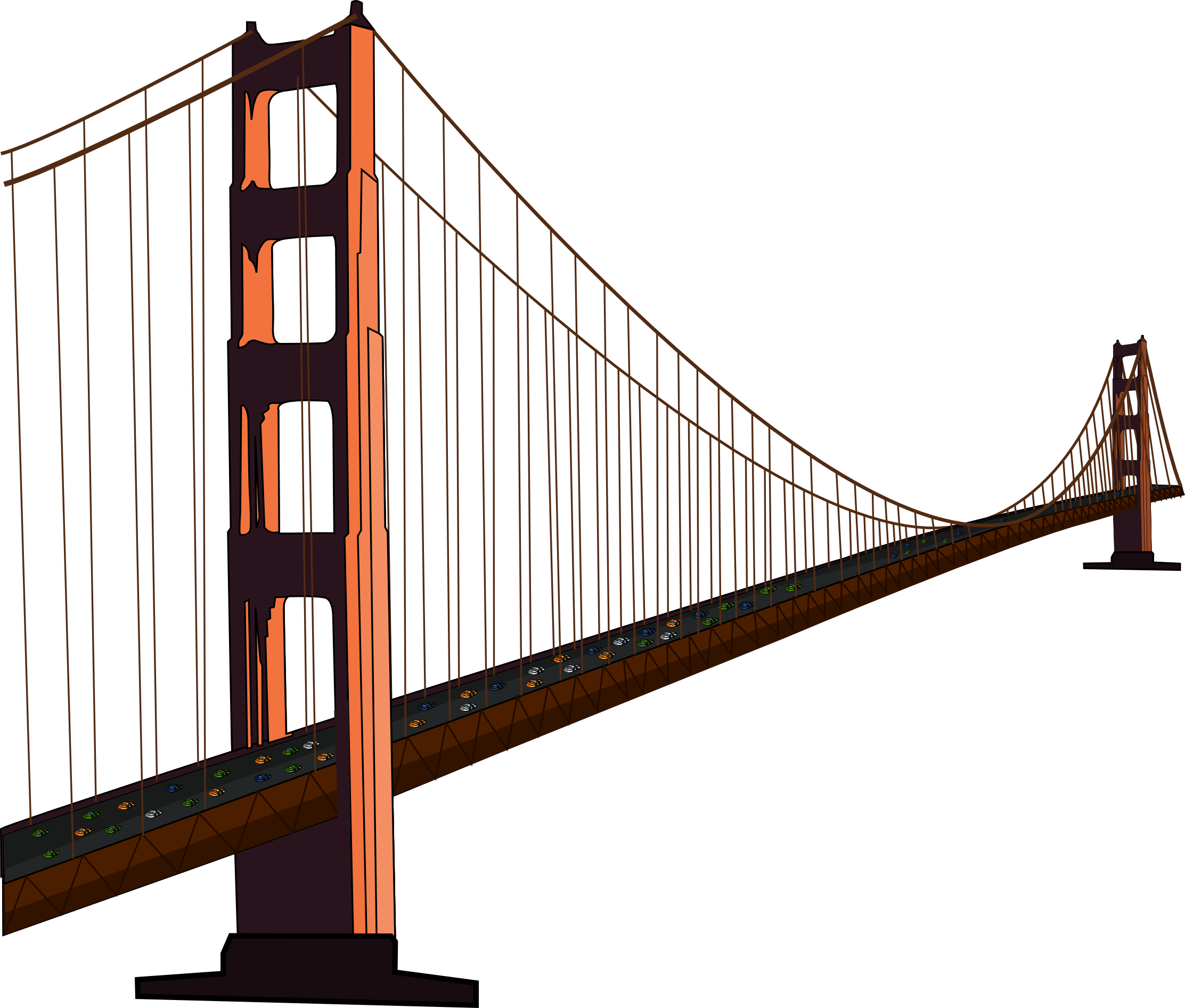 2225x1893 Drawing Golden Gate Bridge