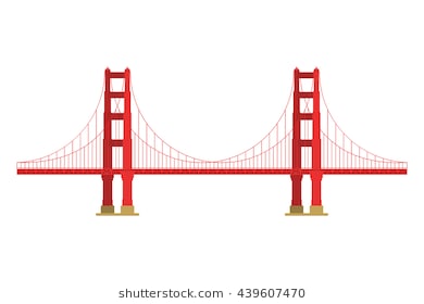 390x280 Collection Of 'golden Gate Bridge Silhouette Vector' Download