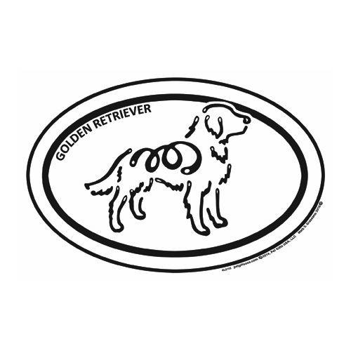 500x500 Golden Retriever Euro K Line Magnet Doggy Style Gifts