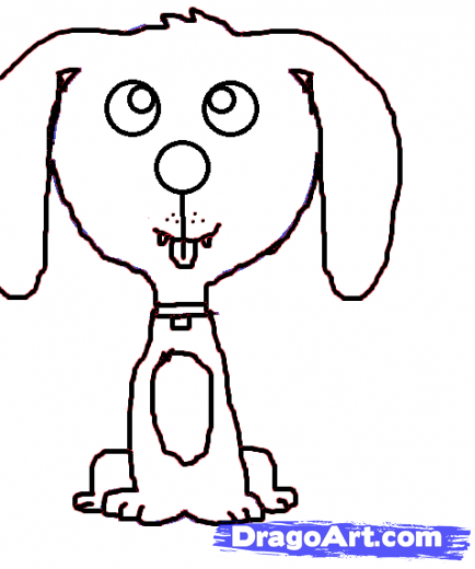 434x520 Step How To Draw A Golden Retriever Puppy