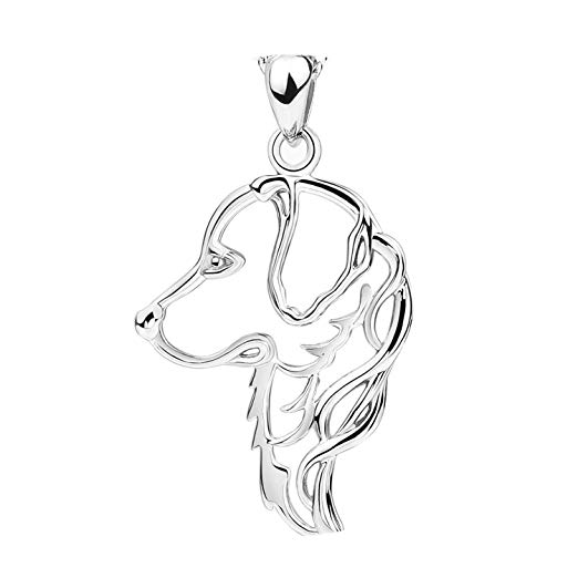 522x522 Sterling Silver Chain Cute Dog Golden Retriever