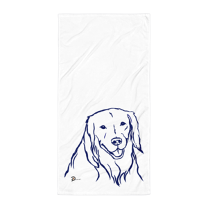 300x300 Artsy Golden Retriever Beach Towel Dogs And Art Online
