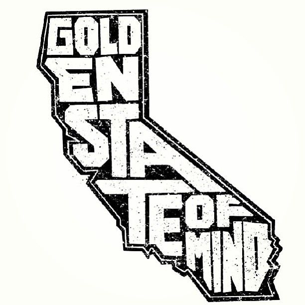 612x612 Typography Inspiration Typo Golden State, California Love