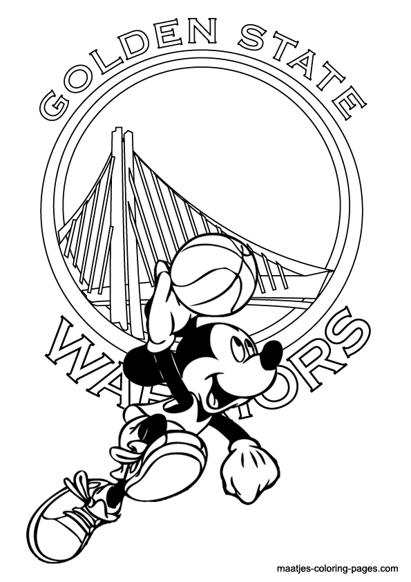 595x842 Golden State Warriors Logo Coloring