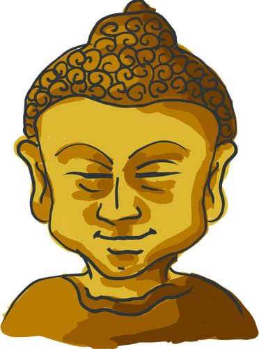 372x500 Drawing Of Golden Buddha's Head