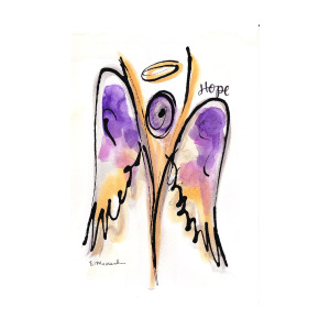 300x300 Purple And Goldenrod Angel Of Hope Painting