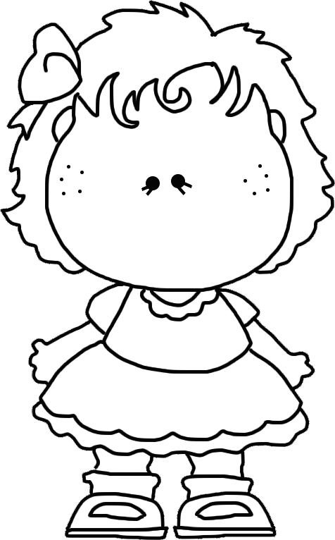 476x766 Goldilocks Template, Diy Black And White Outline