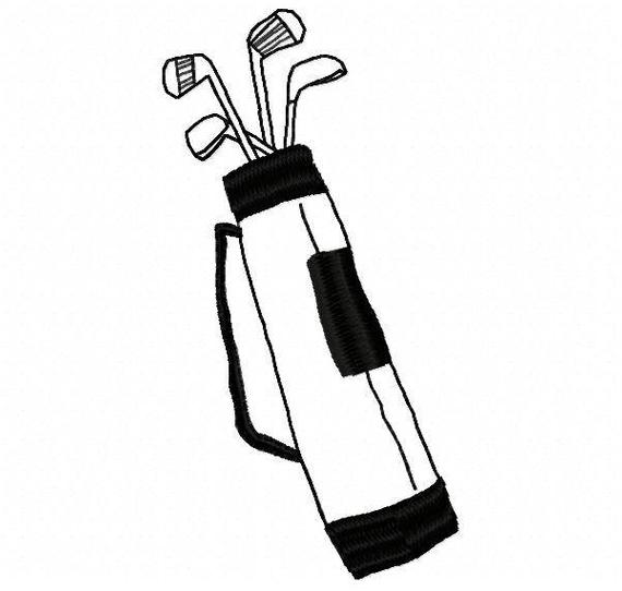 570x542 Golf Bag Machine Embroidery Design Instant Download Etsy