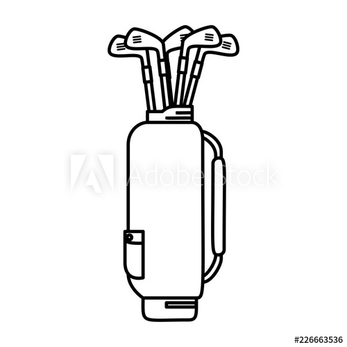 500x500 Golf Bag With Clubs