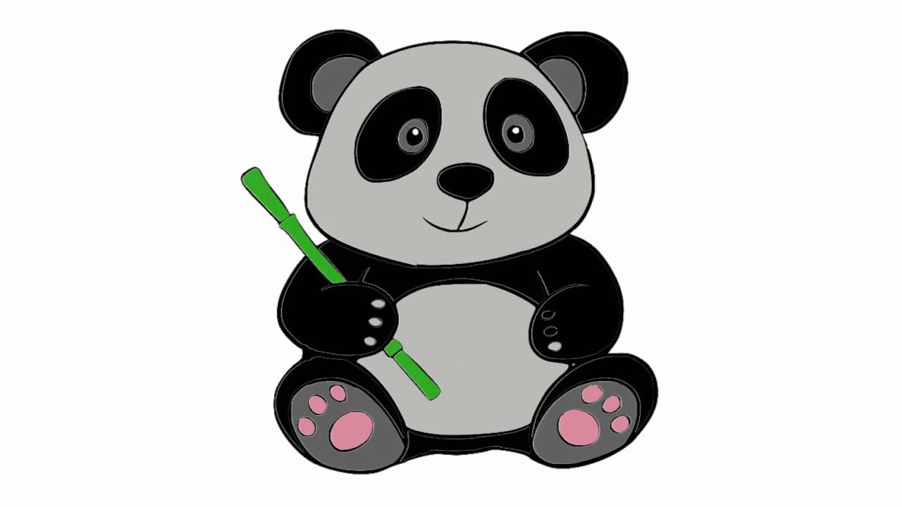 1280x720 Cartoon Panda Step