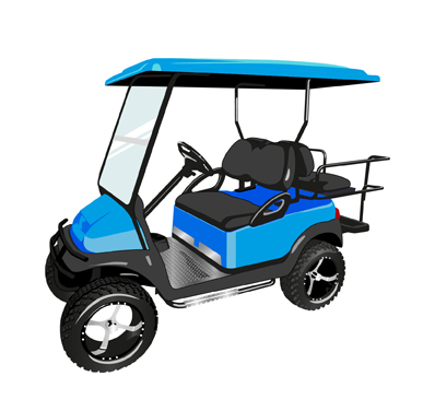 387x376 Golf Cart Illustration Design Bite