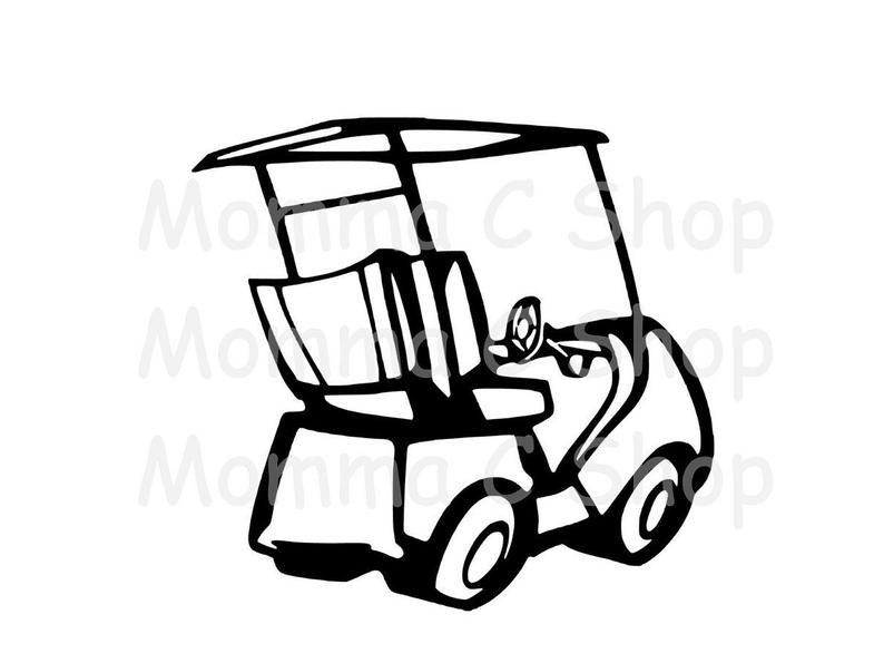 794x595 Golf Cart One Color Instant Digital Download Cuttable Etsy
