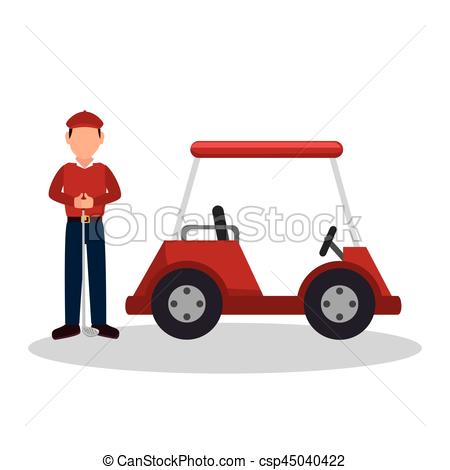 450x470 Golf Sport Cart Emblem Icon Vector Illustration Design Vector