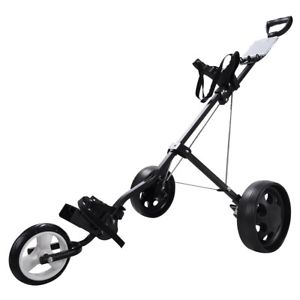 300x300 New Foldable Wheel Push Pull Golf Cart Folding Trolley Three