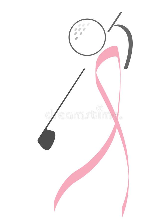 675x900 Photo About Golf Logo For Breast Cancer Concept Illustration