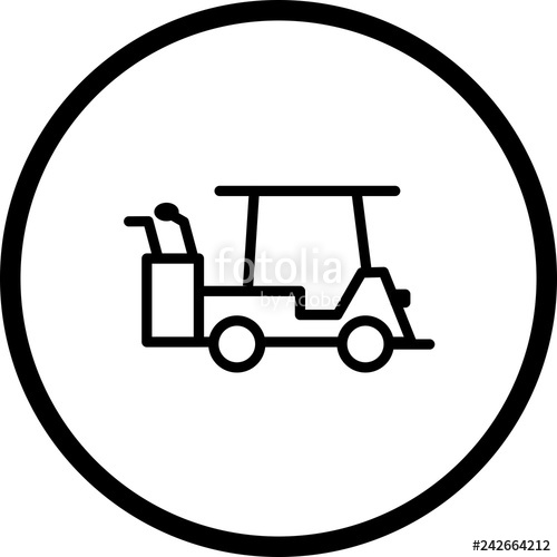 500x500 Vector Golf Cart Icon Stock Image And Royalty Free Vector