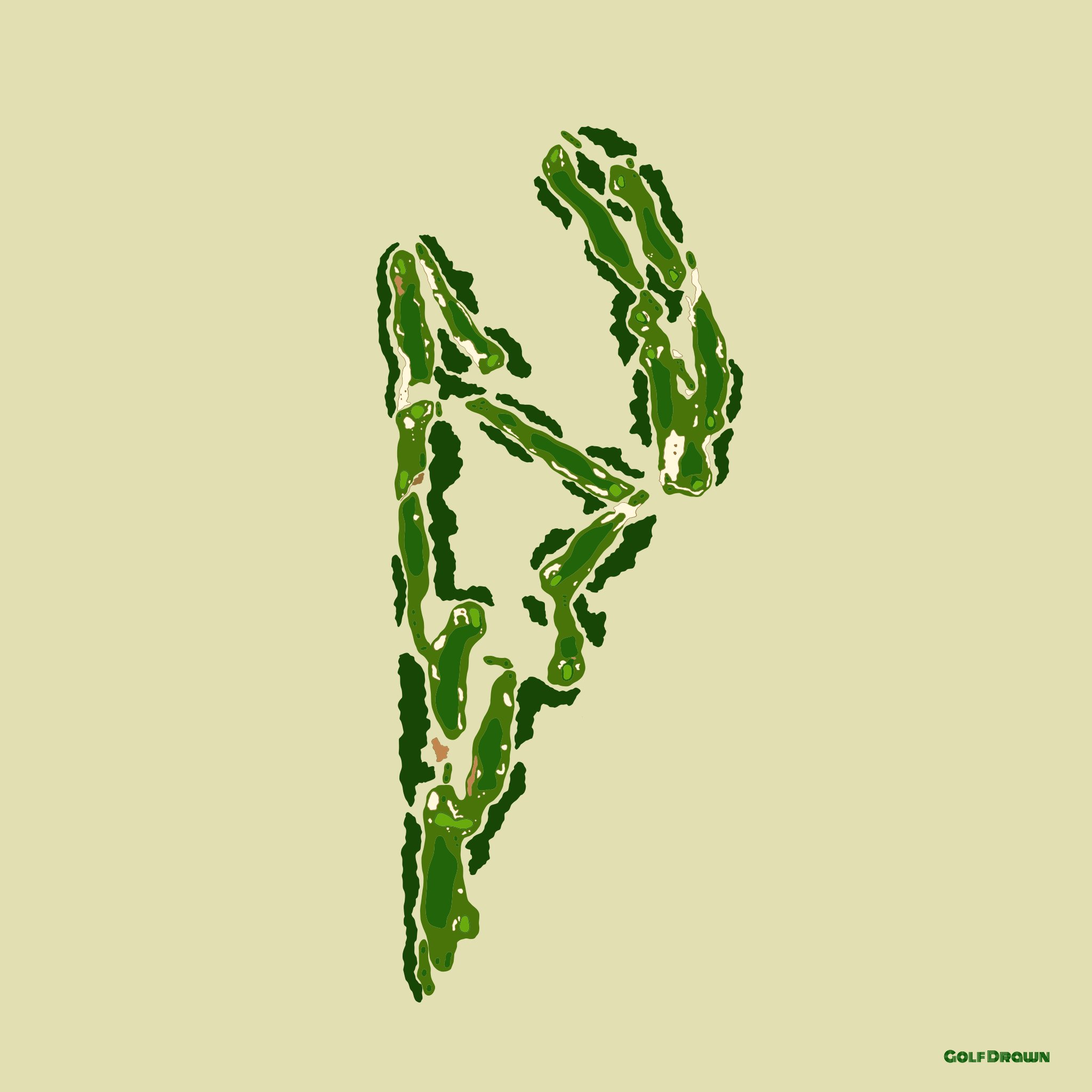 2048x2048 Aiken Golf Club Golf Drawn