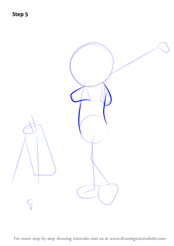 596x842 Learn How To Draw A Golfer