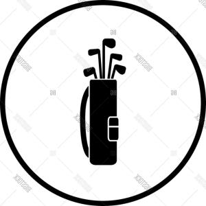 300x300 Golf Clubs Bag Flag And White Glove Vector Sohadacouri