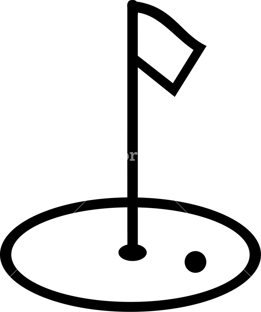 838x1000 Golf Flag With Whole Royalty Free Stock Image