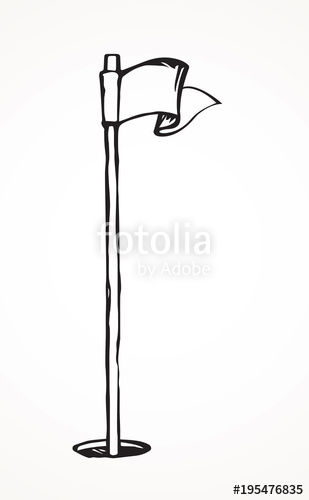 309x500 Golf Flag Vector Drawing Stock Image And Royalty Free Vector
