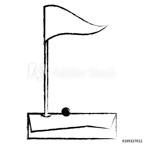 500x500 Golf Hole And Flag Icon