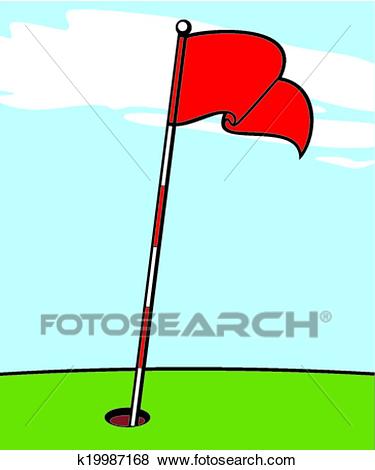 375x470 Golf Clipart Flagstick