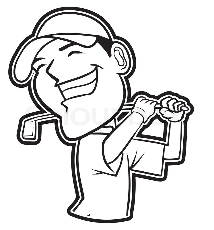 746x800 Golf Player Stock Vector Colourbox
