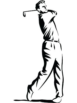 300x400 Golf Player Clipart