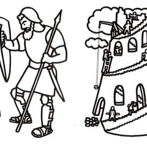 300x300 david and goliath coloring page free coloring pages of david