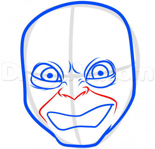 520x501 learn how to draw gollum easy, characters, pop culture, free step