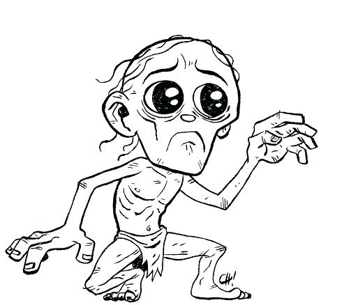 500x438 gollum coloring pages