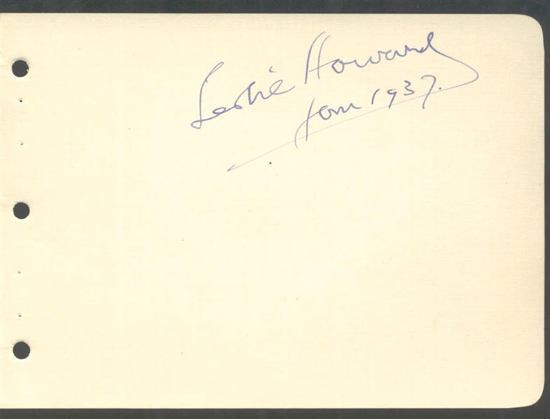 786x599 Leslie Howard Signed Album Leaf Dated Jan Gone
