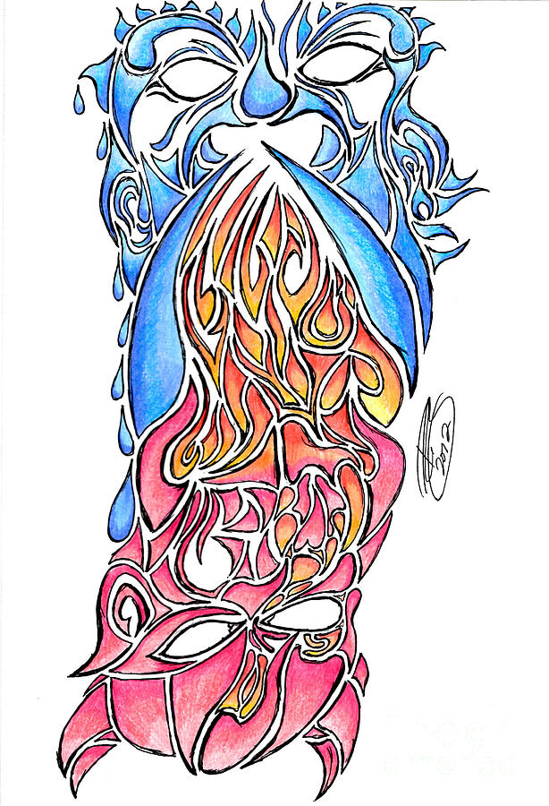 614x900 Good Vs Evil Drawing