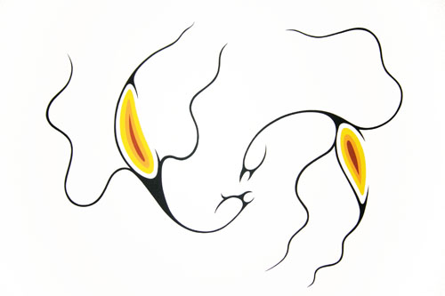 500x333 Good And Evil Spirit Clemence Wescoupe Woodland Indian Art