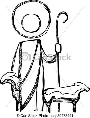 361x470 Hand Drawn Vector Illustration Or Drawing Of Jesus Christ