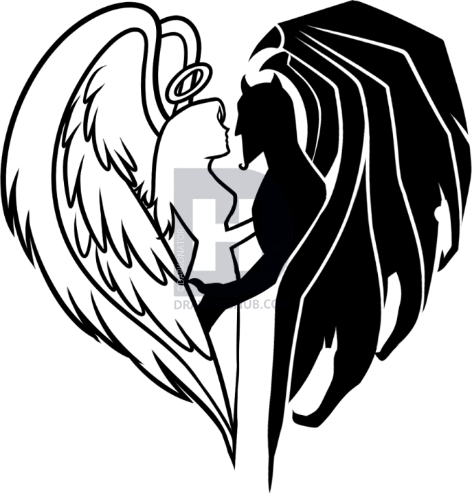 687x720 How About A Lesson On Good And Evil In A Nice Simple Tattoo Form