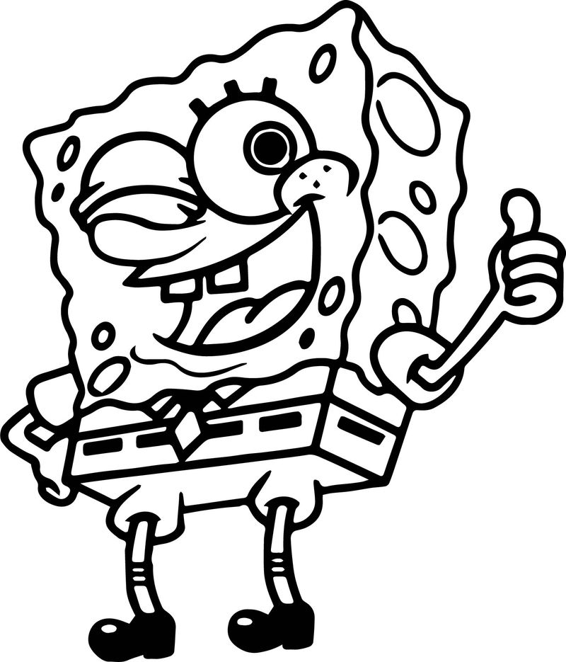 800x935 Sponge Sunger Bob Squarepants Good Luck Coloring