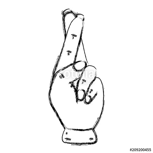 500x500 Grunge Good Luck Hand Symbol Gesture Stock Image And Royalty Free
